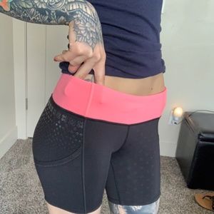 Blue Lululemon running shorts